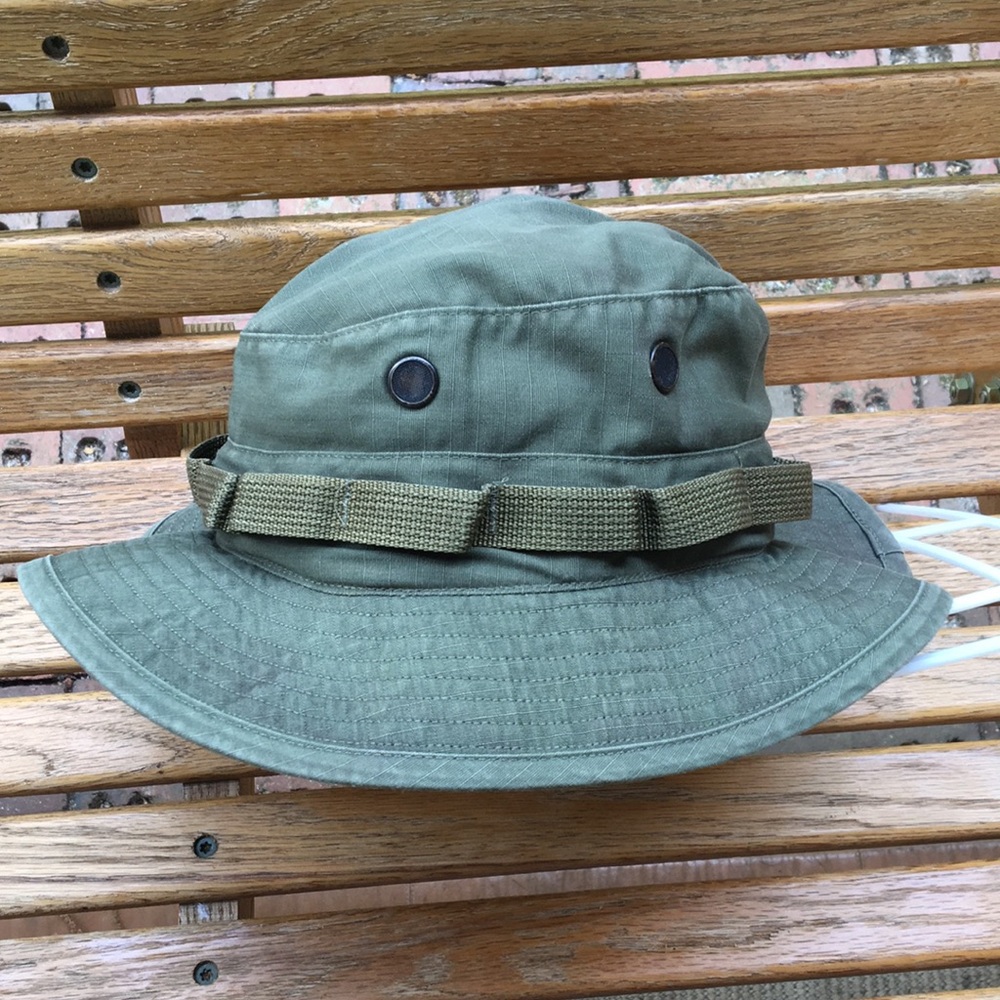 Hat sun hot weather military type II green cap vented size 7 mil spec boonie